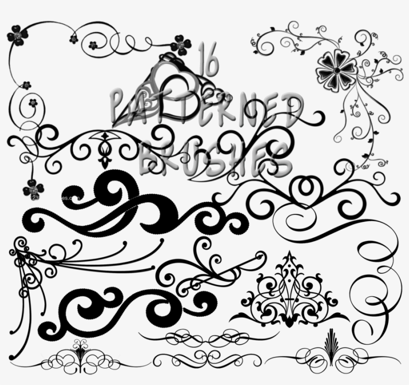 Floral Swirl - Brush, transparent png