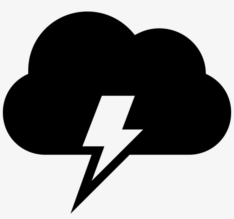 Cloud With Electrical Lightning Bolt Weather Storm - Cloud With Lightning Bolt, transparent png