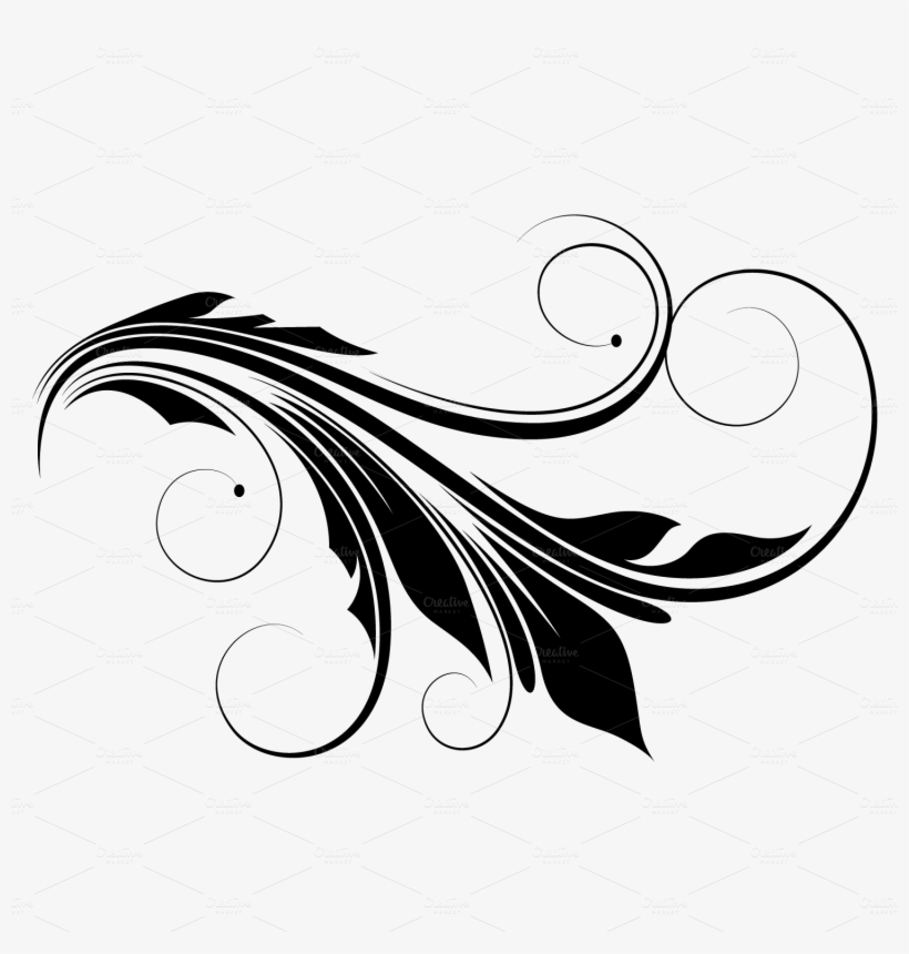 Vector Flower Filigree - Filigree Clip Art, transparent png