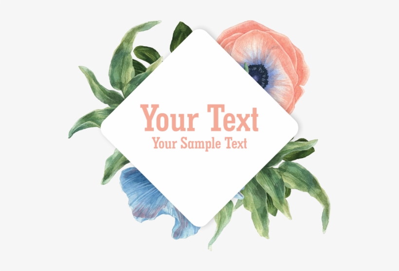 Decorative Watercolor Flowers Wreath Badge, Decorative, - Watercolor Painting, transparent png