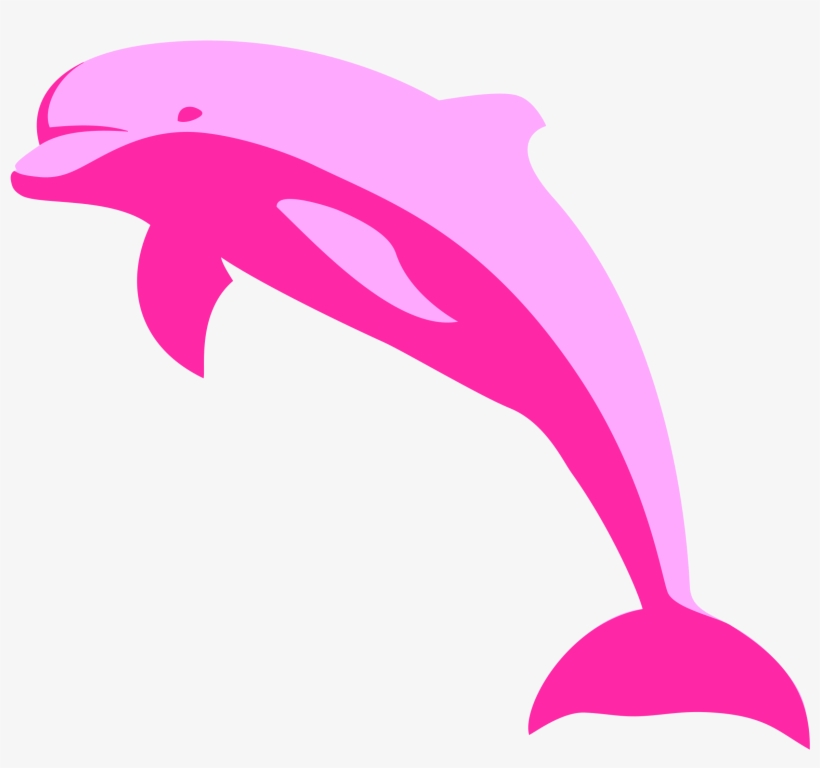 Pink Dolphin Clip Art At Clker - Pink Dolphin Png, transparent png