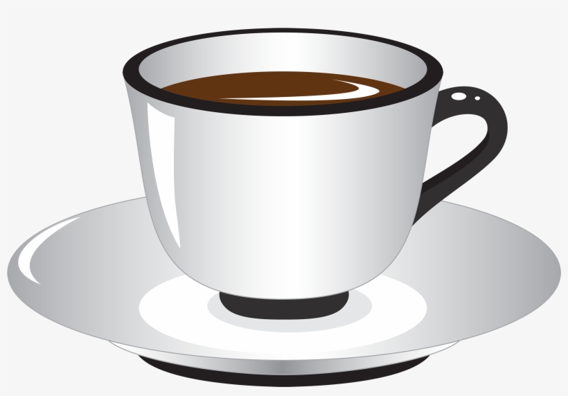 White And Black Coffee Cup Png Clipart - Coffee Cup Clip Art, transparent png