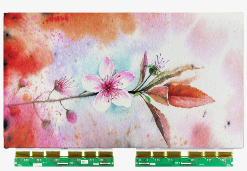 Ec312tt2 - Sie Holen Freude-pfirsich-blüten-aquarell Karte, transparent png