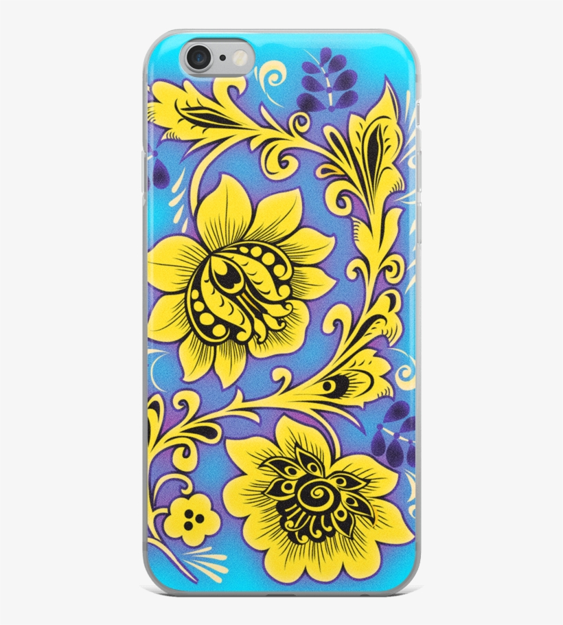 Yellow Flowers Iphone Case - Новогодняя Хохлома, transparent png