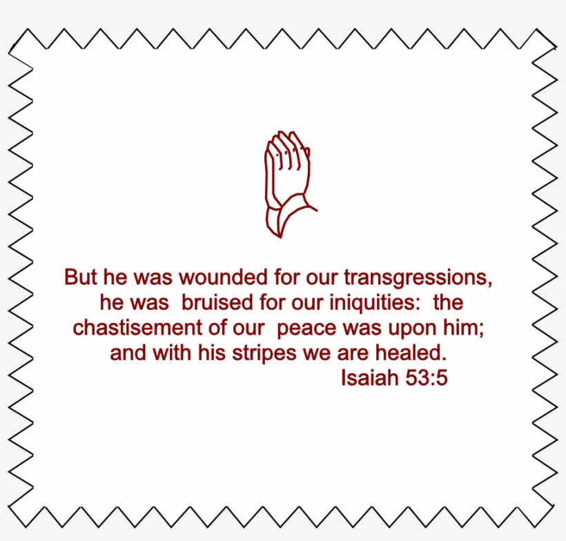 Prayer Cloth, Praying Hands, Burgundy Ink, Isaiah - Paper, transparent png