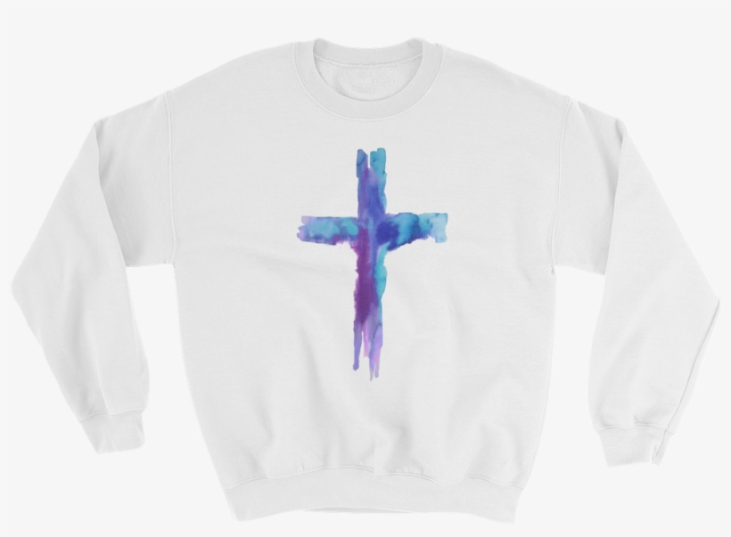 Watercolor Cross Sweatshirt - Cross, transparent png