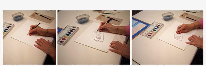 Next, Draw The Little Boat On The New Sheet Of Paper - Sketch, transparent png