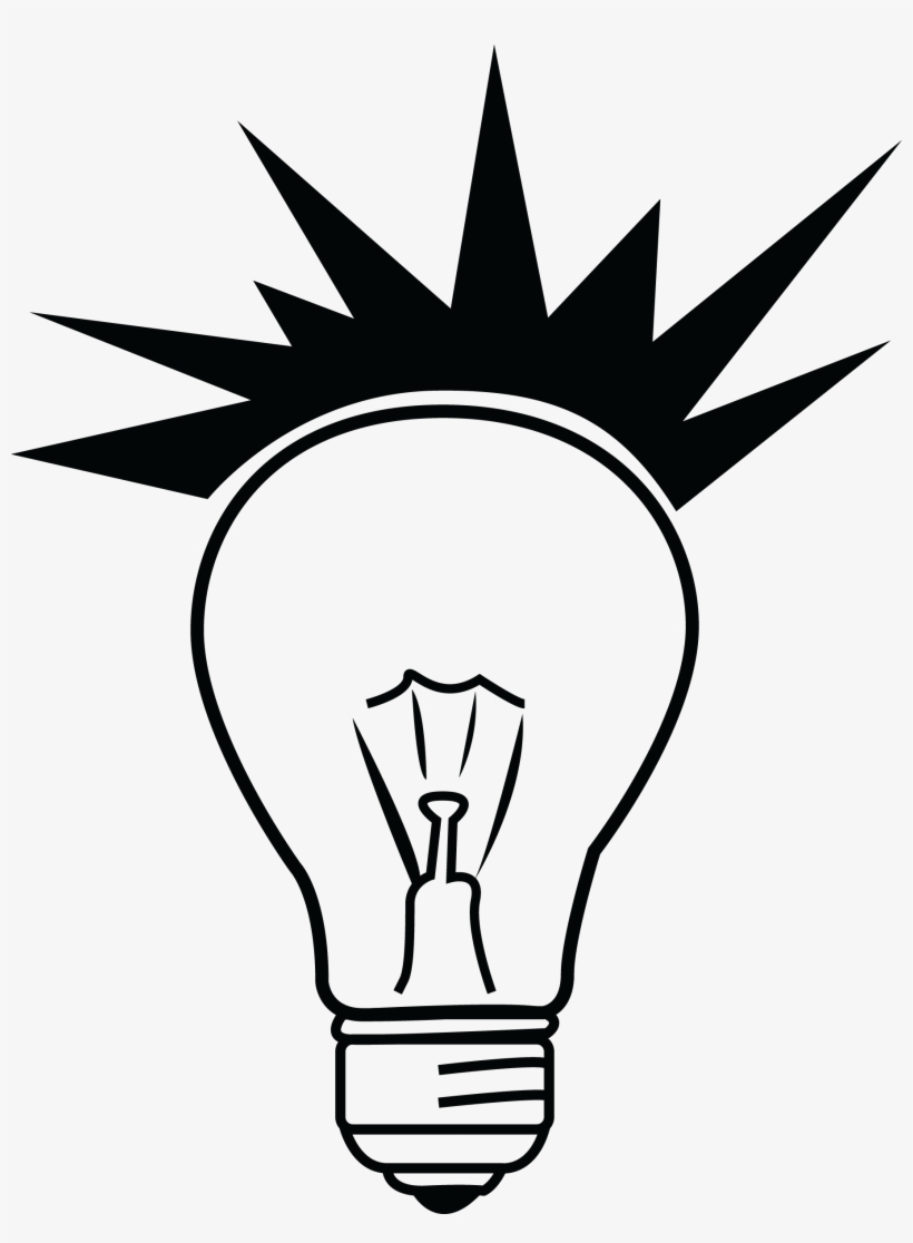 Light Bulb Clipart Silhouette - Clip Art Light Bulb, transparent png