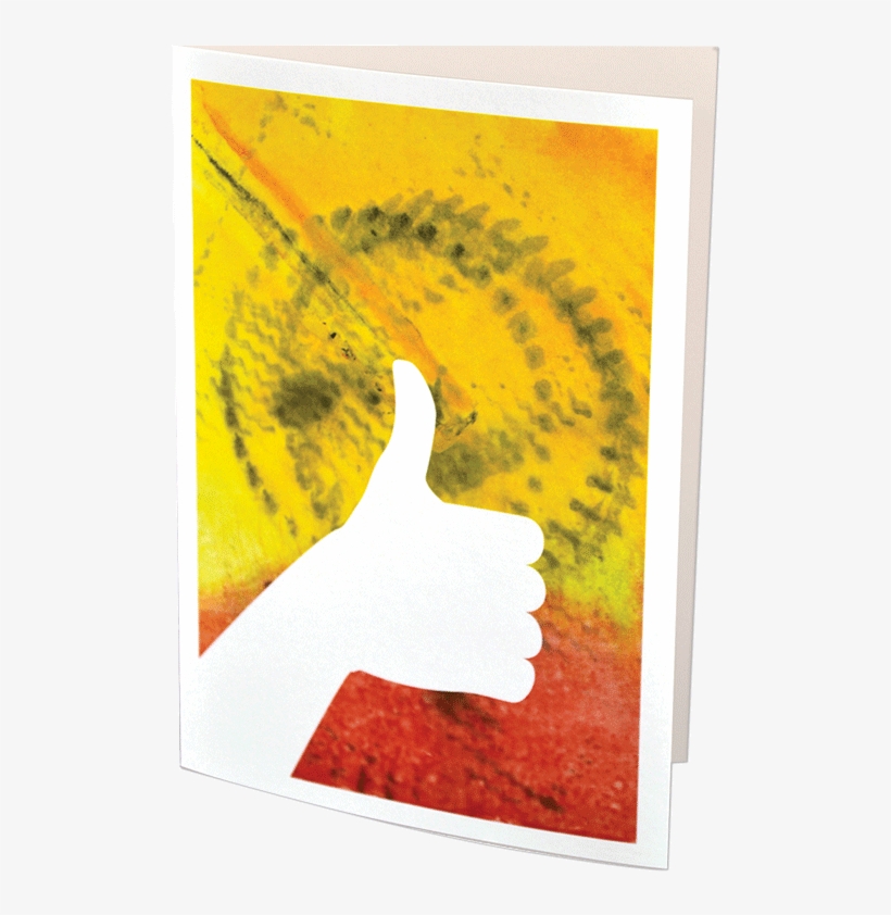 Greeting Card Featuring An Encaustic Design And A Thumbs - Painting, transparent png
