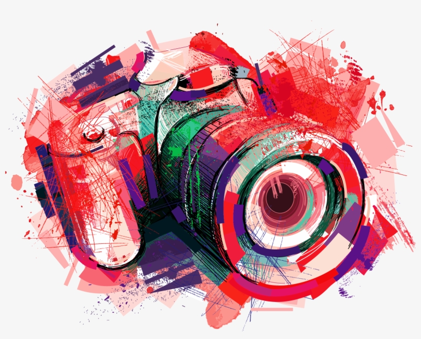 Camera Photography Watercolor Painting - Camara De Acuarela Png, transparent png