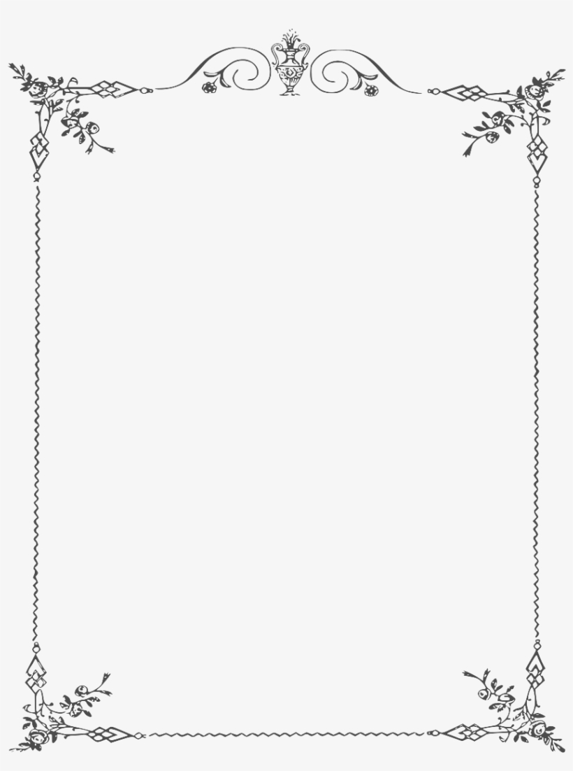 Download Transparent White Border Frame Png Clipart Page Border Black