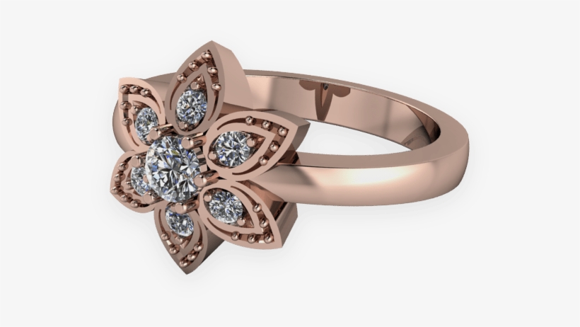 Vector Freeuse Floral Engagement Rings Durham Rose - Floral Ring, transparent png