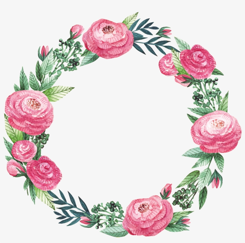 Graphic Royalty Free Download Floral Frame Clipart - Pink Floral Frame Png, transparent png