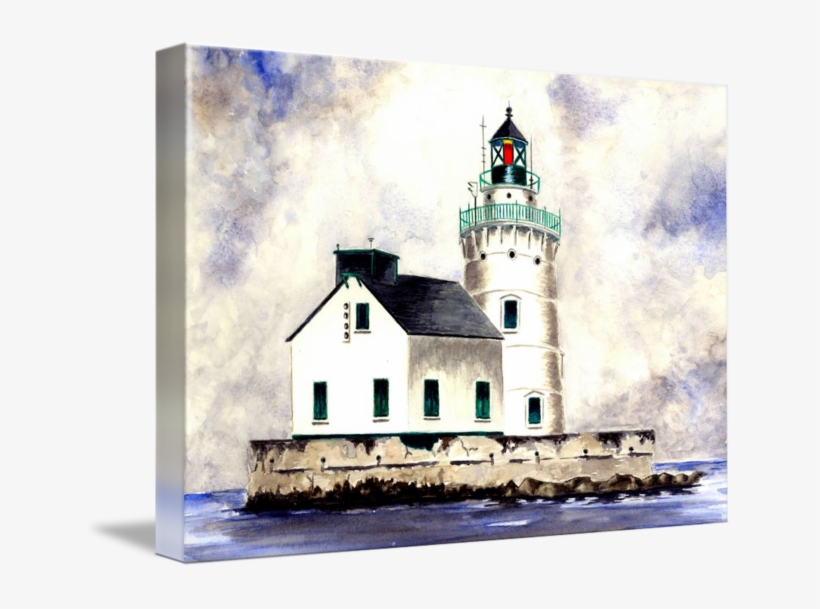 Drawing Lighthouse Watercolor - Gallery-wrapped Canvas Art Print 16 X 20 Entitled Ohio, transparent png