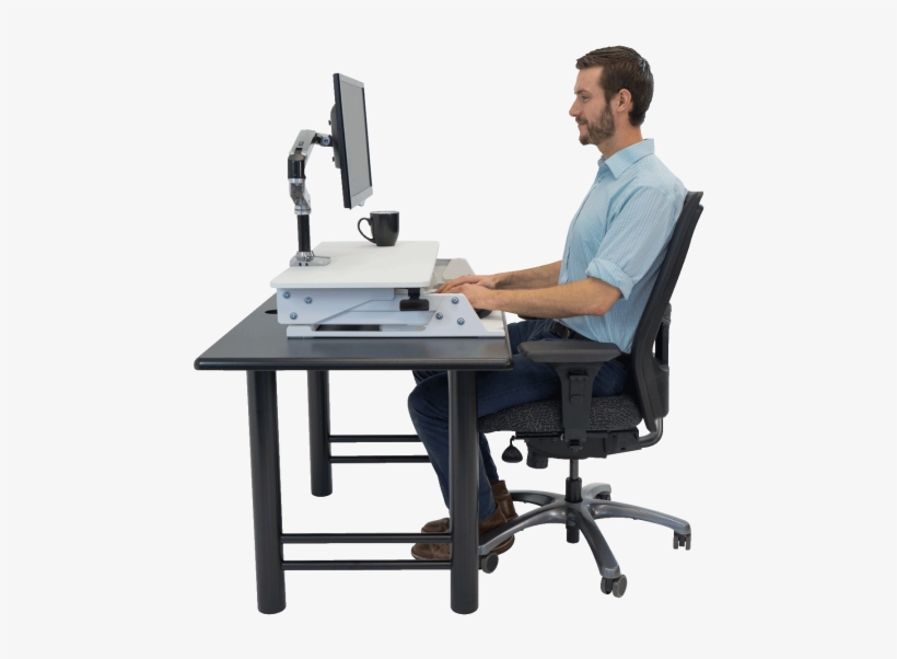 Ziplift 35" Standing Desk Converter - Table, transparent png