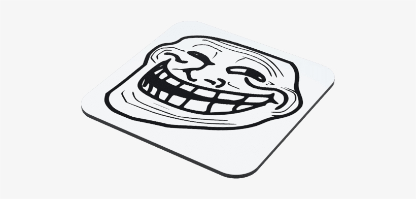 Meme Troll Face Coaster - Troll Face, transparent png
