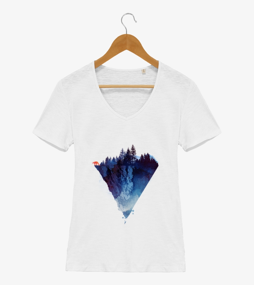 T Shirt V Neck Women Stella Chooses Near To The Edge - Trademark Art 'near To The Edge' By Robert Farkas Framed, transparent png