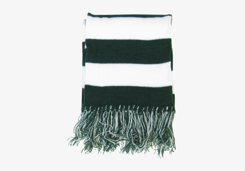 Dark Green/white Rugby Striped - Green And White Striped Scarf, transparent png