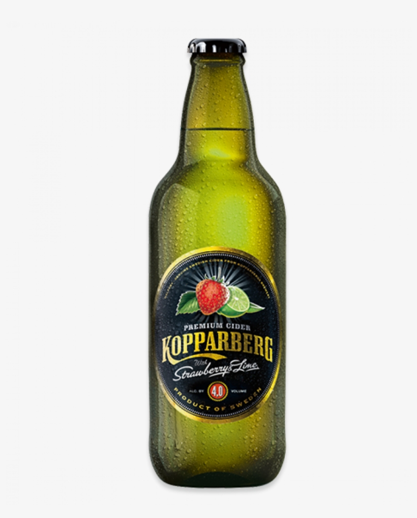 Kopparberg Strawberry & Lime Bottle 500ml - Strawberry And Lime Beer, transparent png