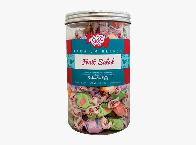Fruit Salad - Taffy Town Gourmet Salt Water Taffy Gift Jars, 18 Ounces, transparent png