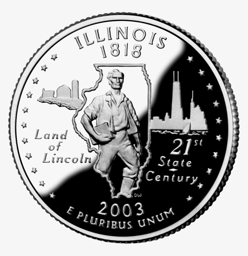 2003 Il Proof - Illinois State Quarter, transparent png