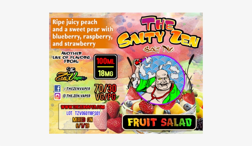 Salty Zen Fruit Salad - Fruit Salad, transparent png