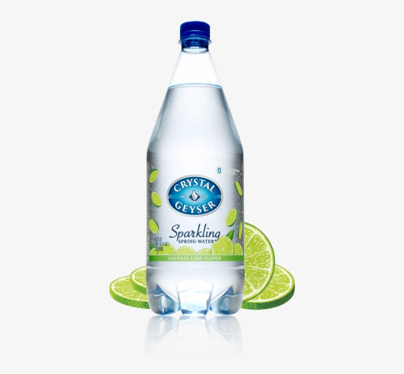 Sparkling Mineral Water Lime - Crystal Geyser Sparkling Spring Water, Lemon - 1.25, transparent png