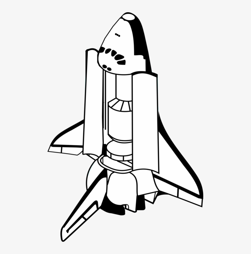 Computer Icons Space Shuttle Program Drawing Share - Space Shuttle Cartoon White And Black, transparent png