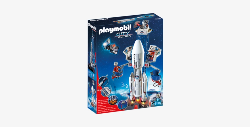 Space Rocket With Launch Site - Base De Lancement Playmobil, transparent png