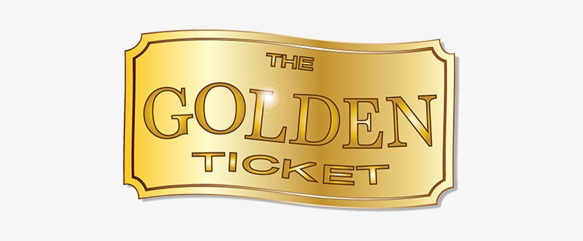 With A Golden Ticket For Their Outstanding Effort In - Ticket Cinema Vintage Vierge Golden, transparent png