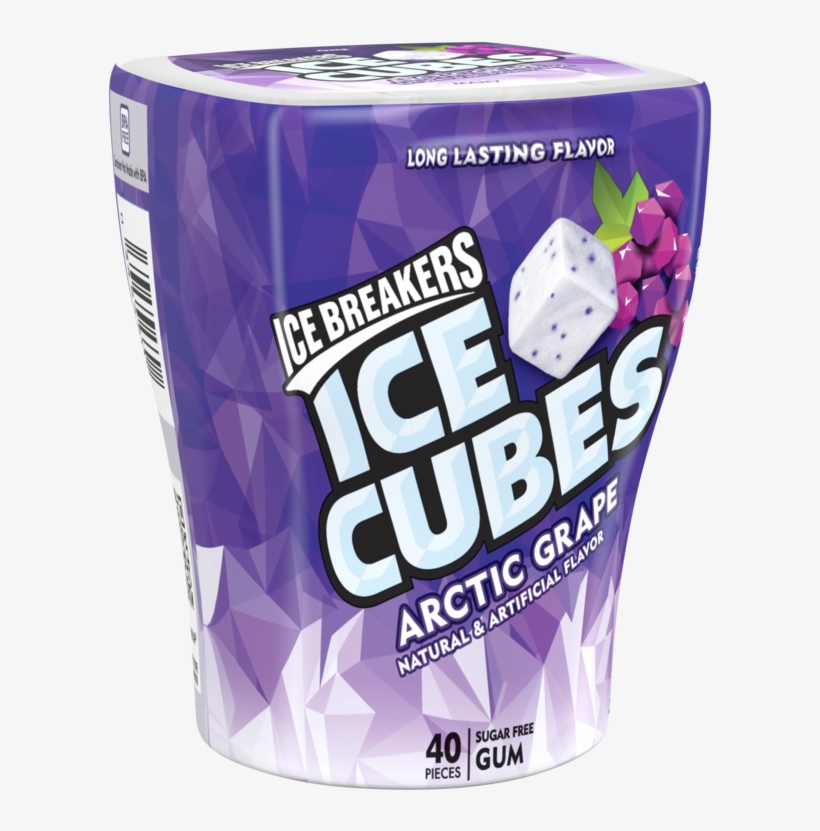 Ice Breakers Ice Cubes, Sugar Free Grape Gum, - Cubes Gum Arctic Grape, transparent png