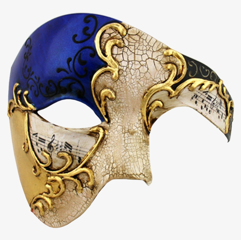 Gold Series Phantom Of The Opera Half Face Masquerade - Phantom Of The Opera Half Men Face Musical Mask Masquerade, transparent png