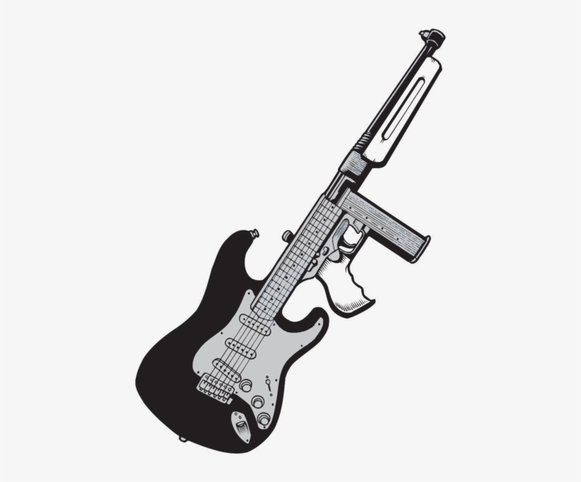 Share This Image - Electric Guitar Black And White, transparent png