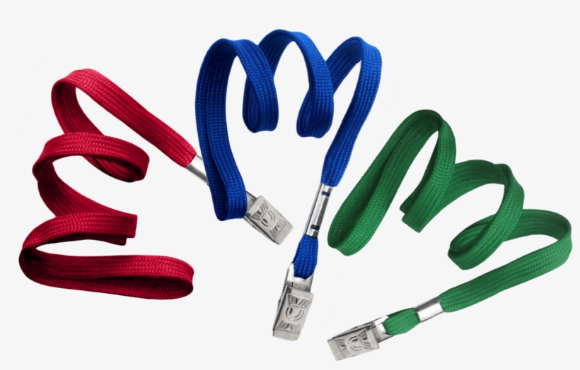 Tubular 10mm Lanyards With Bulldog Clip - Flat Braid Woven Non-breakaway Lanyard, transparent png