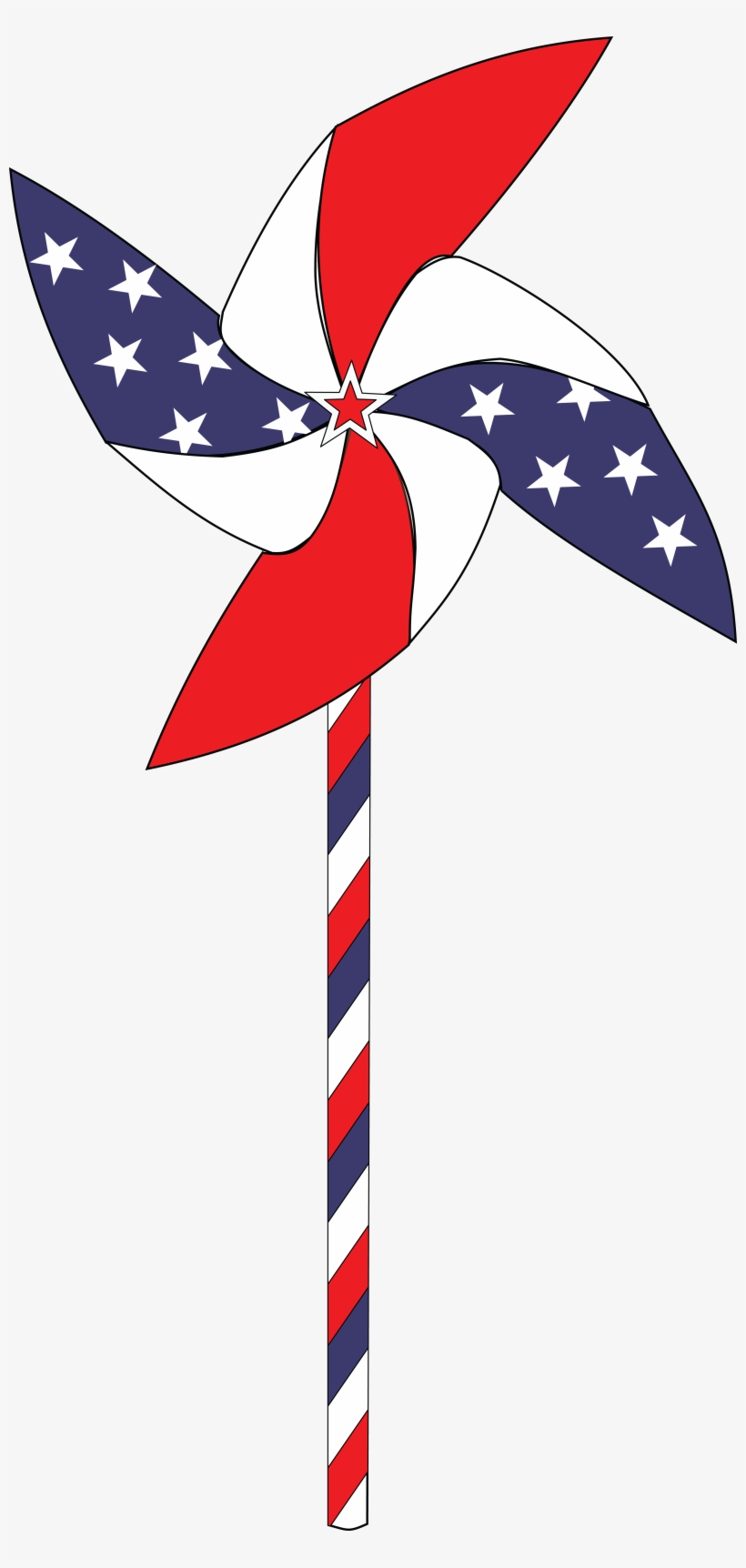 Free Of A Usa Pinwheel - Patriotic Clipart, transparent png