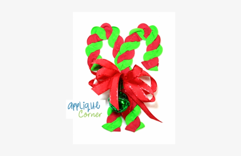 Rick Rack Two Candy Canes Applique Design - Design, transparent png