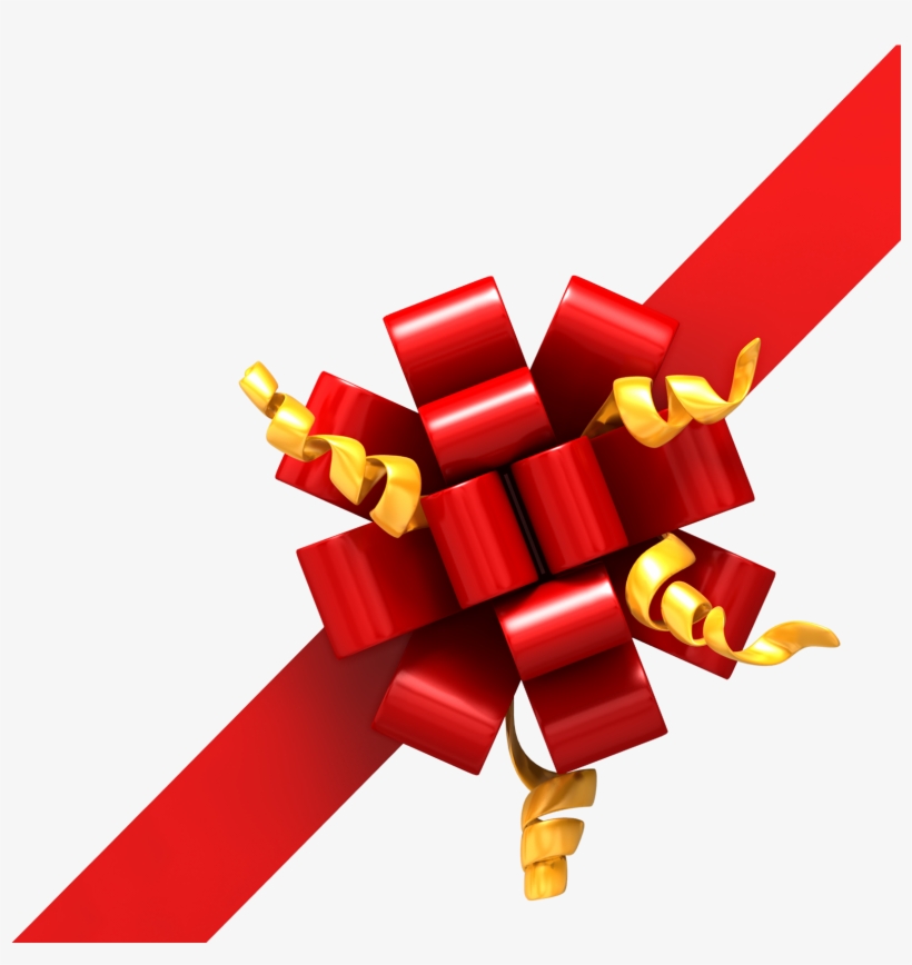 Gift Bow Right Corner Ribbon 1600 Clr 4347 1 Sleep - Christmas Corner Ribbon Png, transparent png