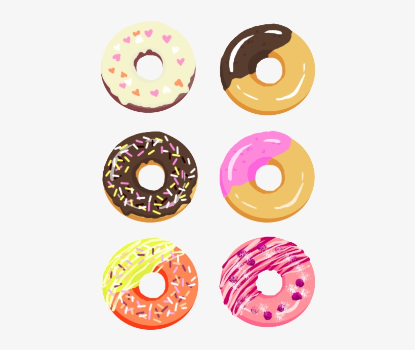 Donuts Clipart Watercolor - Donut Illustration, transparent png