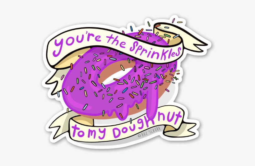 Donut I Know You Sticker - Doughnut, transparent png