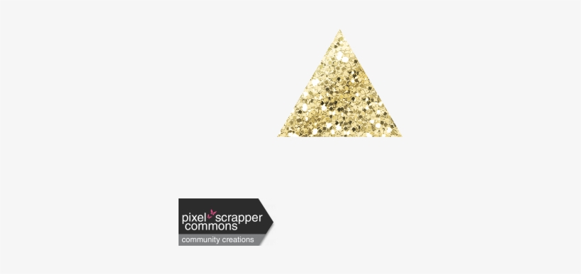 Amity Gold Glitter Bunting Banner - Digital Scrapbooking, transparent png
