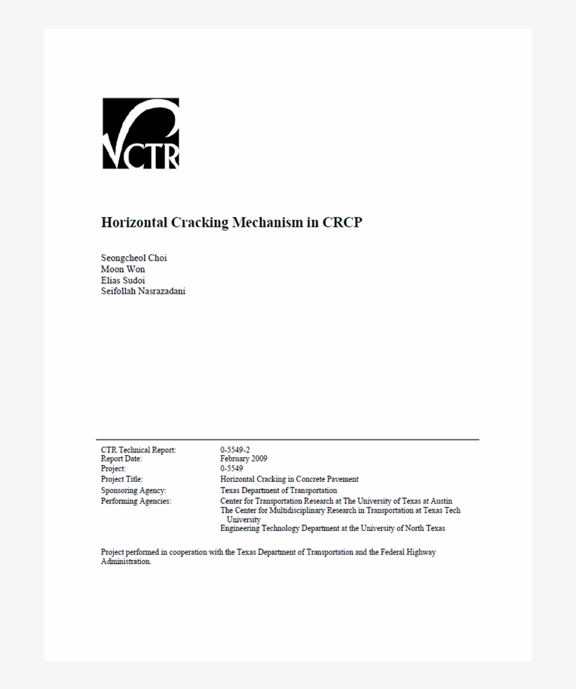 Horizontal Cracking Mechanism In Crcp - Graphic Design, transparent png