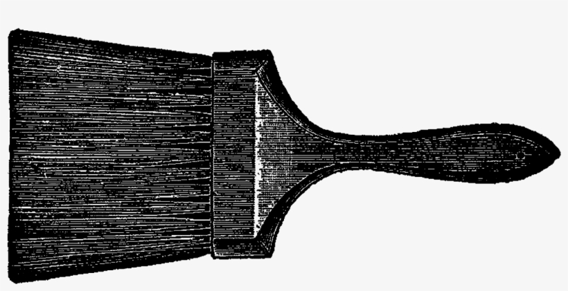 Paint Brush Clip Art - Vintage Paint Brush Illustration, transparent png
