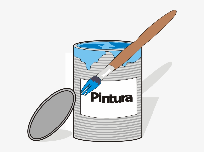 Aidiagre Paint Tin Can And Brush Svg Clip Arts 600, transparent png