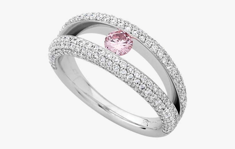Tension Set Argyle Pink Diamond Ring C952 - Pink Argyle Diamond Jewellery, transparent png
