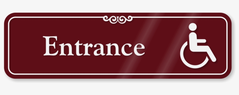 Handicap Entrance Sign - Icandy Combat Mens Bathroom Handicap Accessible Black, transparent png