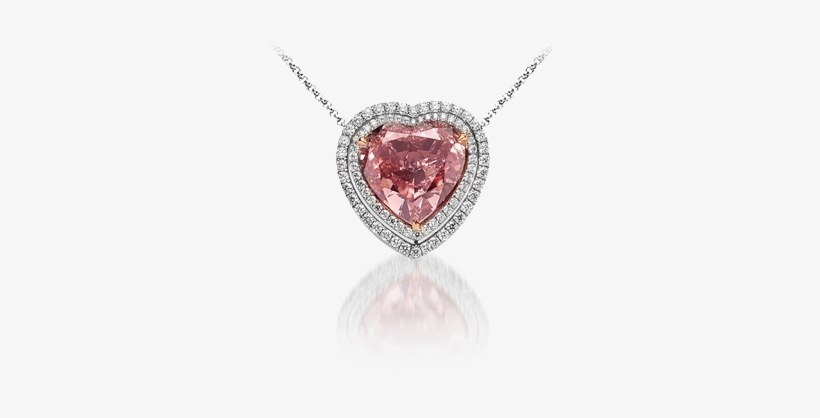 Heart-shaped Diamond Necklace - Necklace, transparent png