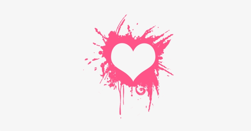 Heart With Paint Effect Emoji Pink, Emoji, Abstract, - Heart, transparent png