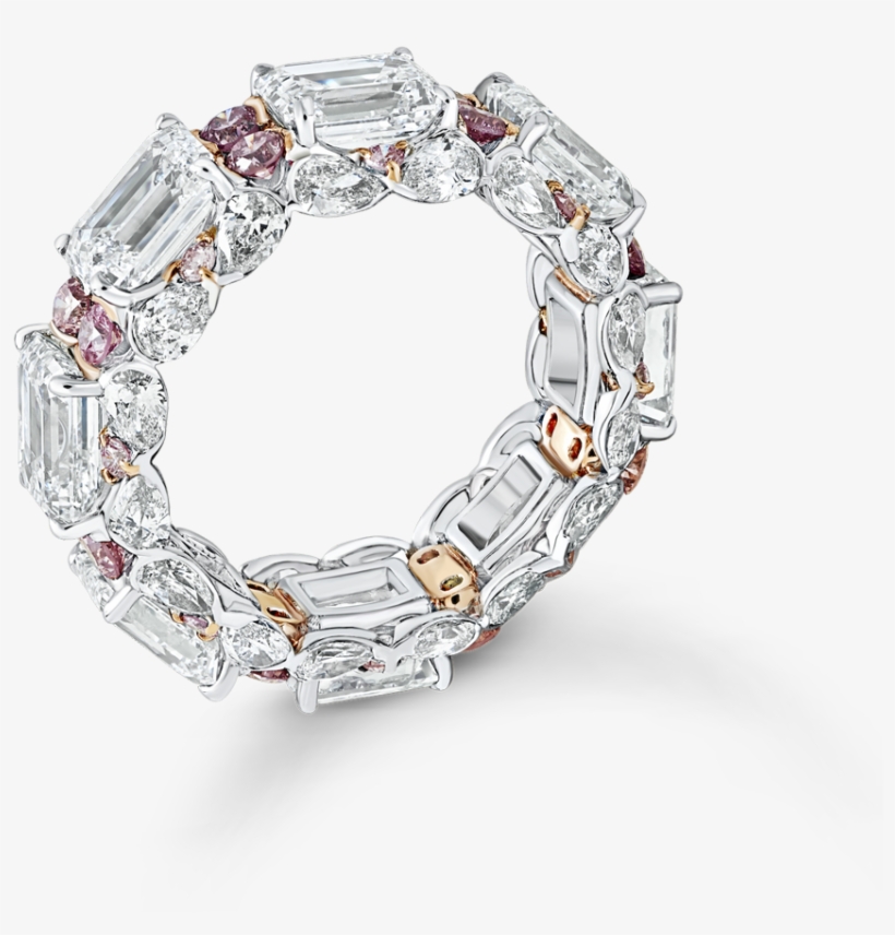 Pi 11 007 03 Pink Diamond Band - Ring, transparent png