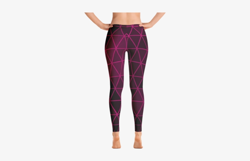 Pink Diamond Graphic Print Leggings - Altino Leggings - #1e563e - Black Chocolate Cherry, transparent png