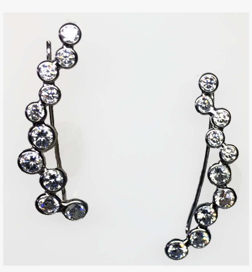 Confetti Bezel Ear Climbers - Ear, transparent png